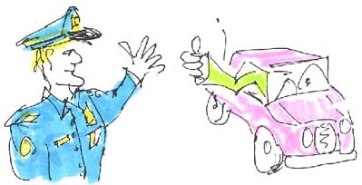 Wave to a Policeman